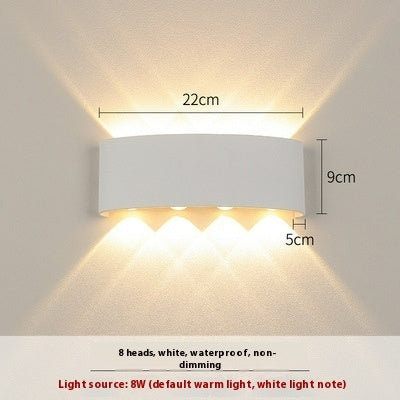 Outdoor Wall Light Led Super Bright Waterproof Double Head Bedroom Headboard Living Room Corridor Telescope