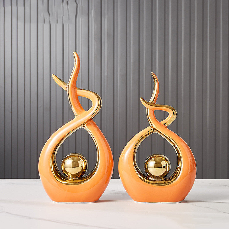 Modern Luxe Geometric Sculpture