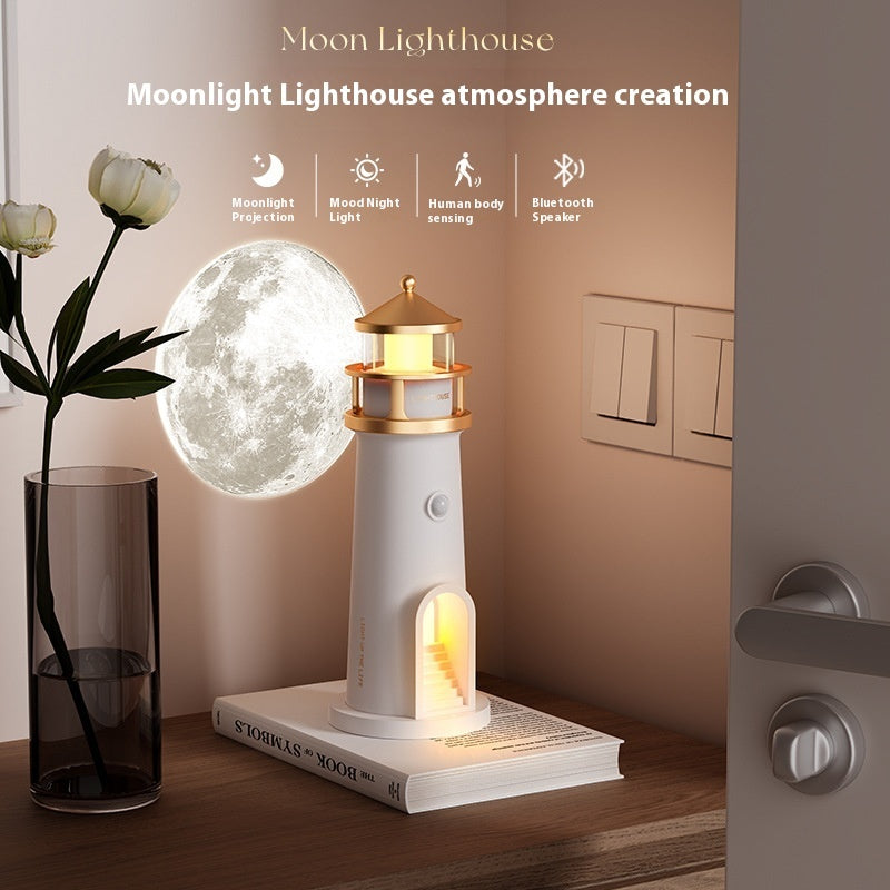 Human Body Induction Atmosphere Moonlight Lighthouse Table Lamp
