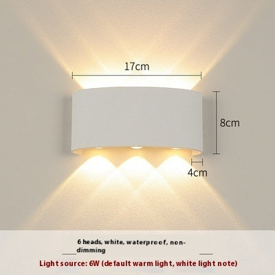 Outdoor Wall Light Led Super Bright Waterproof Double Head Bedroom Headboard Living Room Corridor Telescope