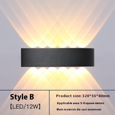 Outdoor Wall Light Led Super Bright Waterproof Double Head Bedroom Headboard Living Room Corridor Telescope