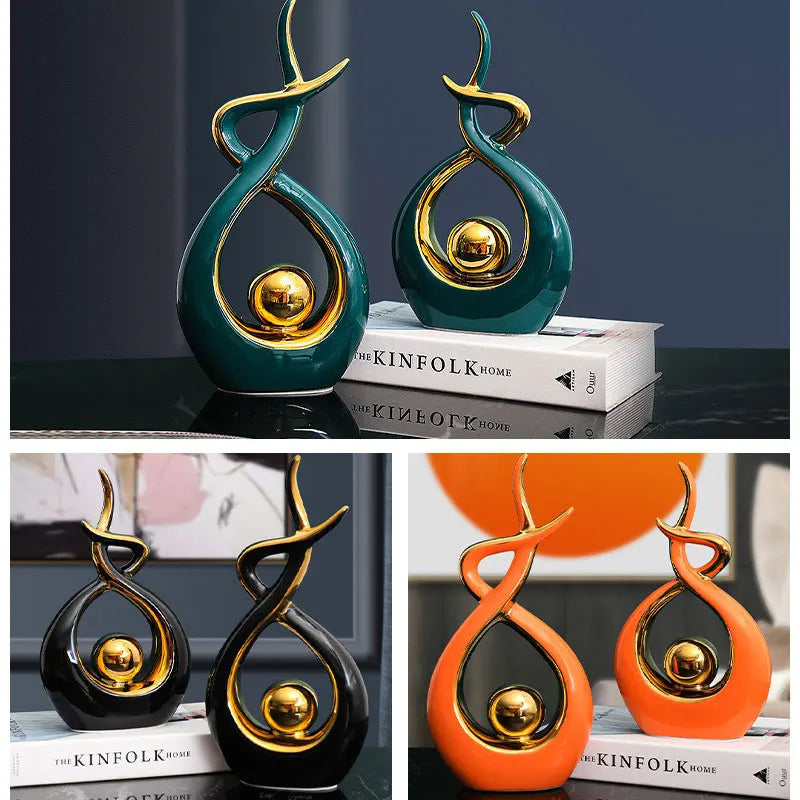 Modern Luxe Geometric Sculpture