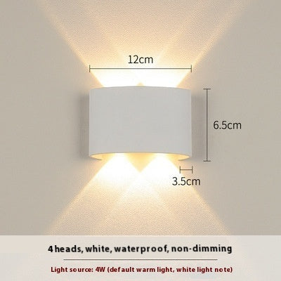 Outdoor Wall Light Led Super Bright Waterproof Double Head Bedroom Headboard Living Room Corridor Telescope