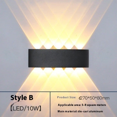 Outdoor Wall Light Led Super Bright Waterproof Double Head Bedroom Headboard Living Room Corridor Telescope