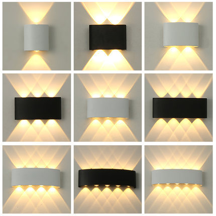 Outdoor Wall Light Led Super Bright Waterproof Double Head Bedroom Headboard Living Room Corridor Telescope